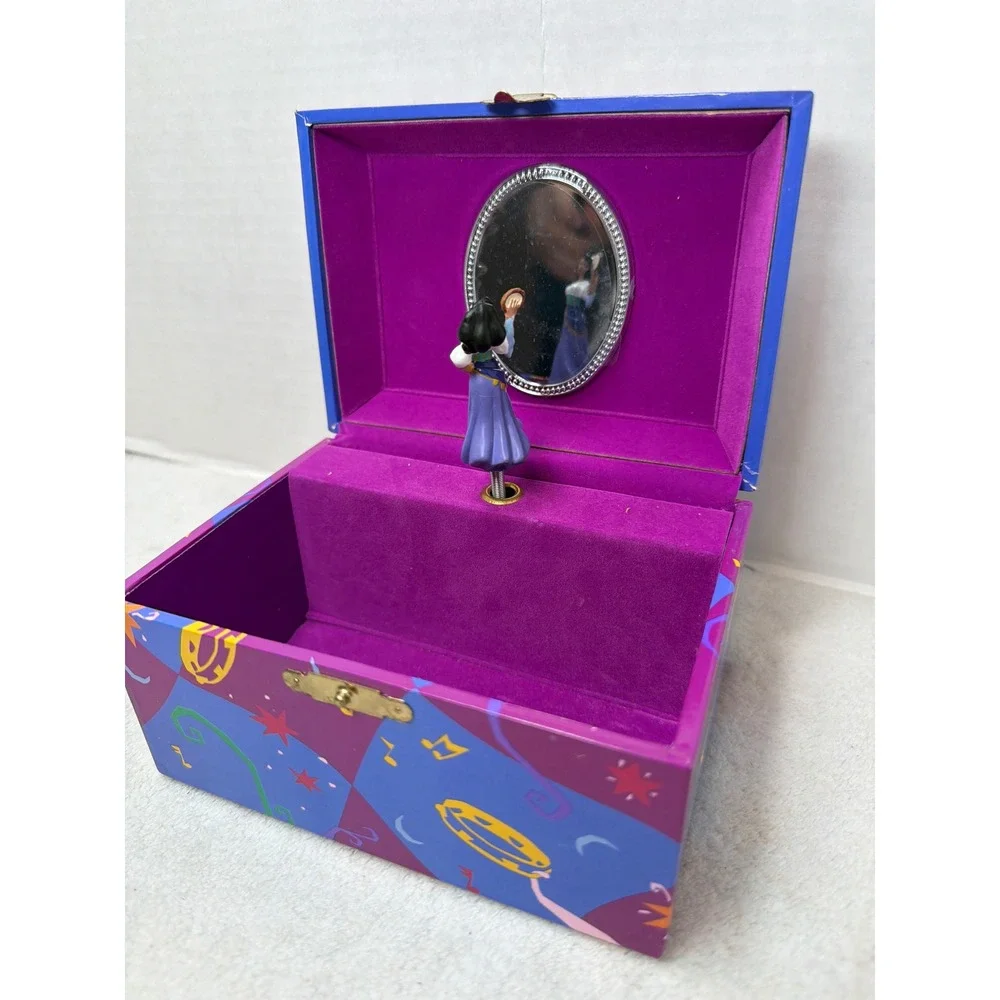 VTG 90s Disney Music Jewelry Box Hunchback of Notre Dame Esmeralda Topsy Turvy
